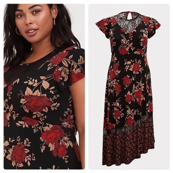 Torrid Midi Studio Knit Asymmetrical Dress - Picture 9 of 12